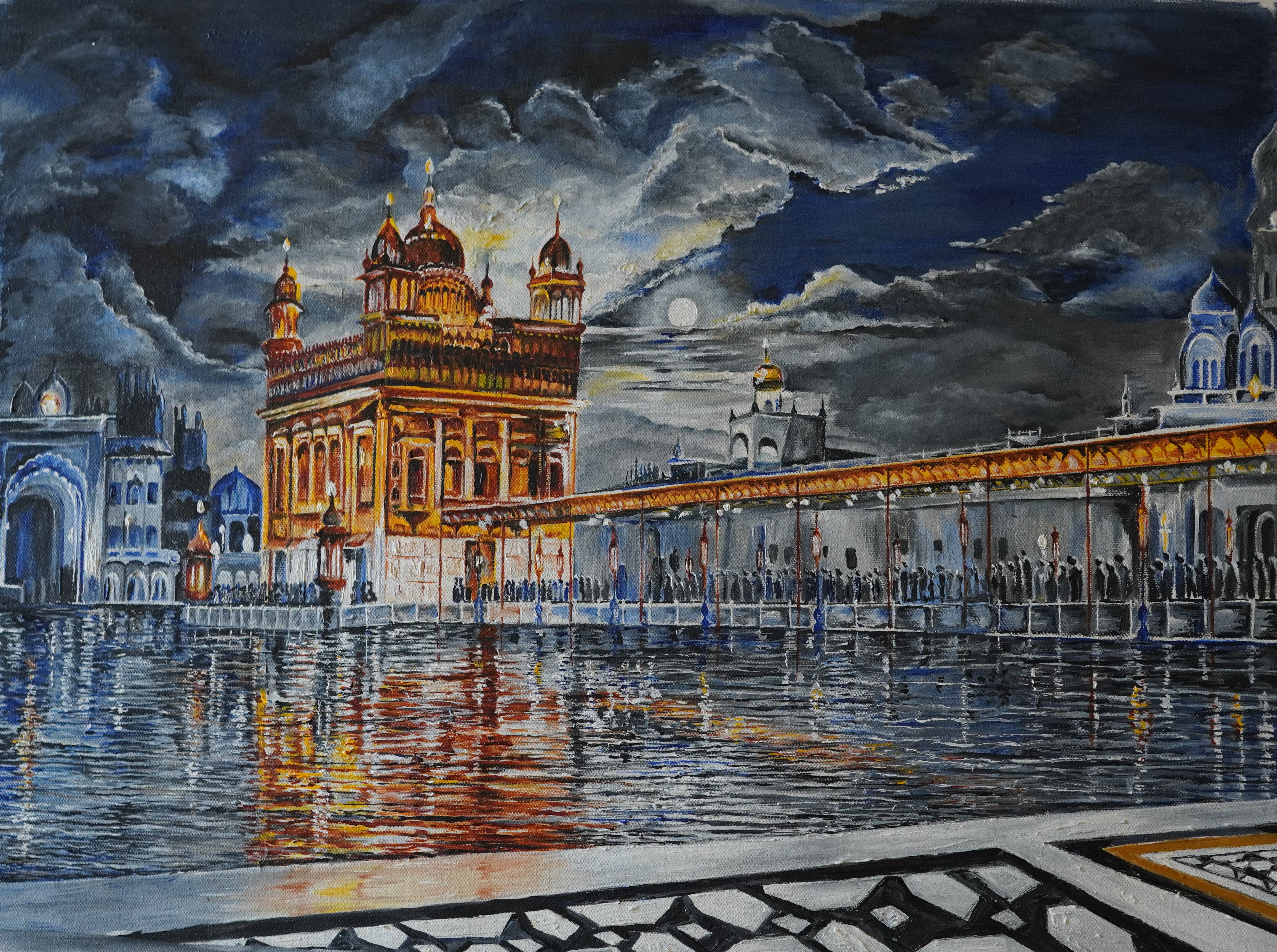 Golden Temple At Night